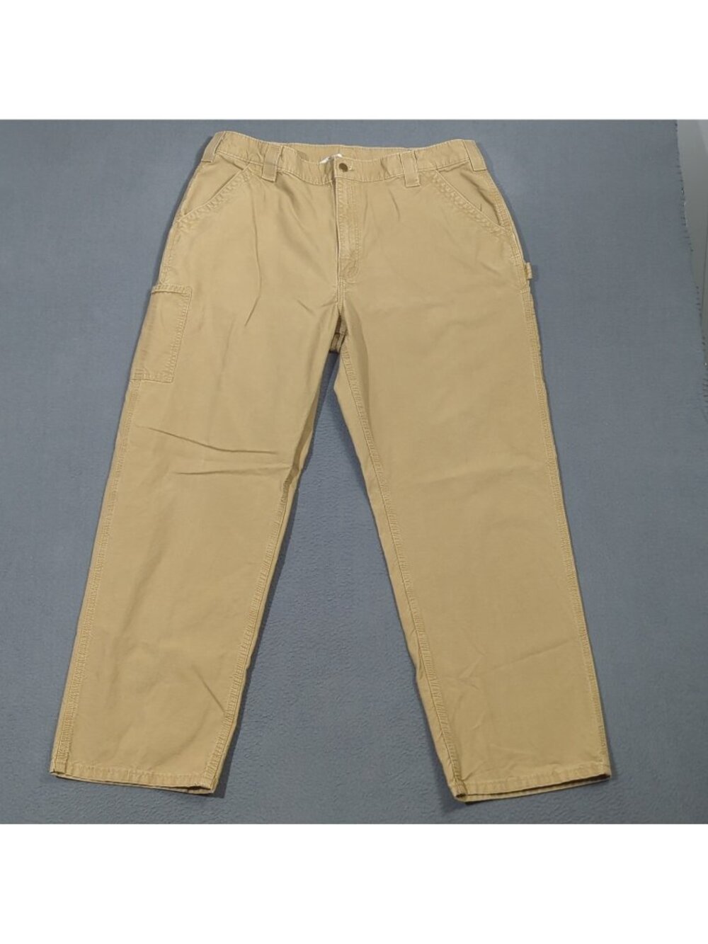 Carhartt Pants Men's 40x32 Khaki Tan Dungaree Fit Carpenter loop B161 DKH
